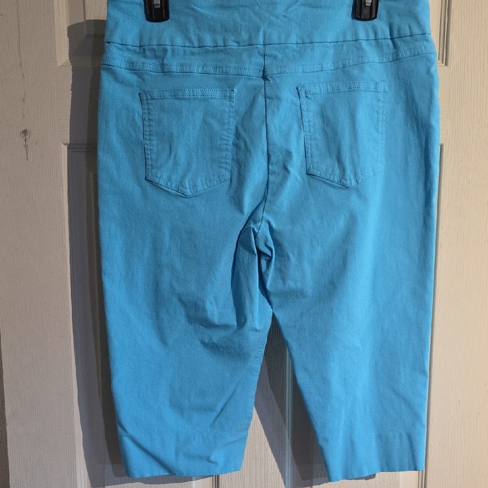 Ruby Rd. Blue Capris - Picture 4 of 5